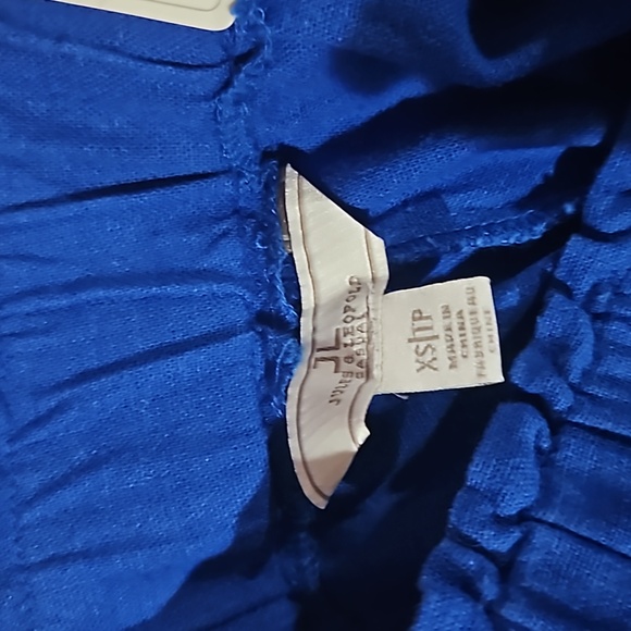 Jules&Leopard Women Casual Cargo Pants 👖 Drawstring Elastane Waist Size XS/TP - Picture 15 of 16